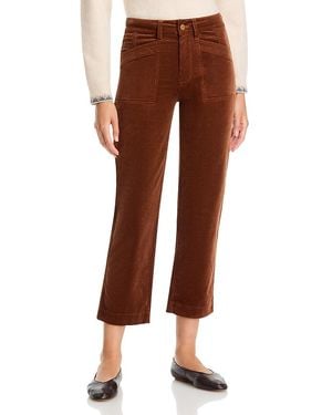PAIGE Quincy Mid Rise Ankle Jeans - Brown
