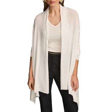 Donna Karan Drape Cardigan - White