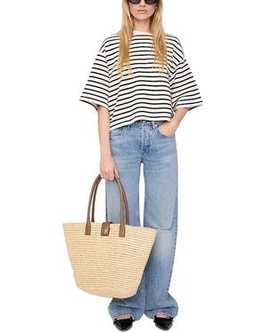 Anine Bing Myers Cropped Tee - Blue