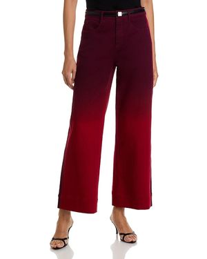 Cinq À Sept Betsy Degrade High Rise Wide Leg Jeans - Red