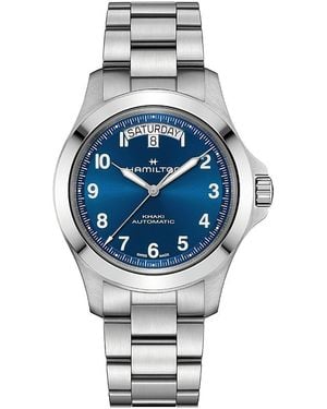 Hamilton Khaki Field Day-Date Automatic Watch, 40Mm - Blue