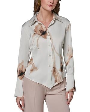 Donna Karan Long Sleeve Blouse - White