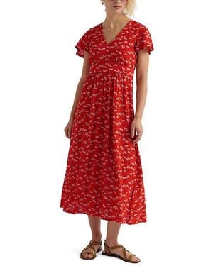 Seasalt Cornwall Chateaux Half Sleeve Dress - Red