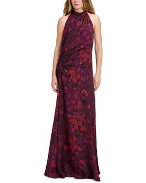 A.L.C. A. L.C. Scarlett Printed Halter Gown - Purple