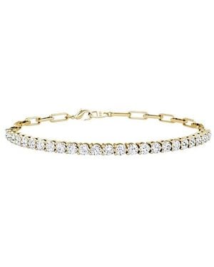 Vrai Paperclip Tennis Bracelet, Medium - White