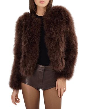 Lamarque Deora Feather Jacket - Brown