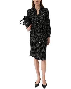 Gerard Darel Ruzena Buttoned Dress - Black