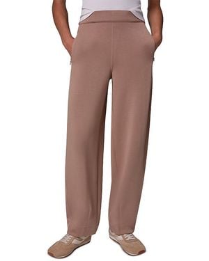 Donna Karan Weekend Jet Setter High Rise Barrel Leg Pants - Brown