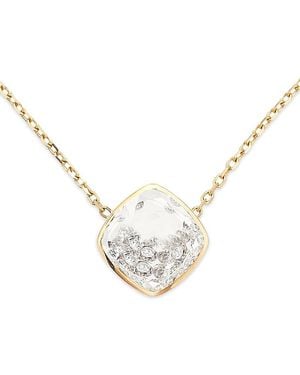 Moritz Glik 18K Diamond Naipe Cushion Shaker Pendant Necklace, 15-15.5 - Natural