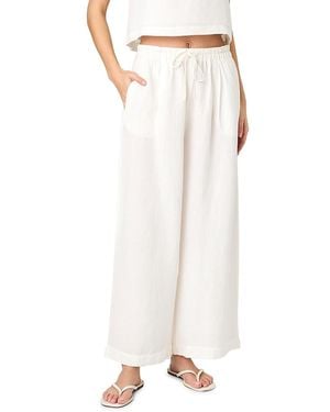 French Connection Birdie Wide Leg Pants - White
