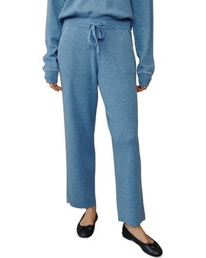 Bella Dahl Whipstitch Straight Leg Pants - Blue