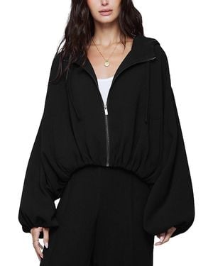 Splendid Jolene Bubble Hem Hooded Jacket - Black