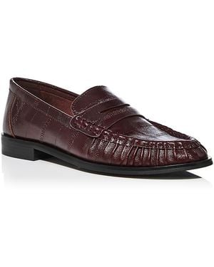 Aqua Hanah Loafer Flats - Brown