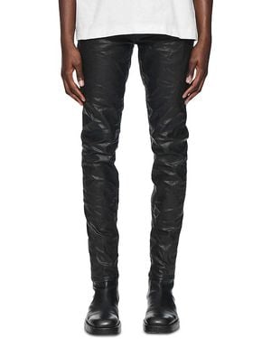 Purple Brand Patent Leather Film Skinny Jeans - Black