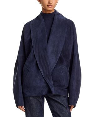 Co. Leather Wrap Jacket - Blue