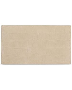 Vince Embossed Leather Continental Wallet - Natural