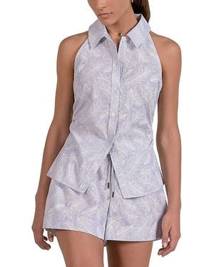 Elan Collared Top - Purple