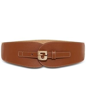 Gerard Darel Olympe Wide Leather Belt - Brown