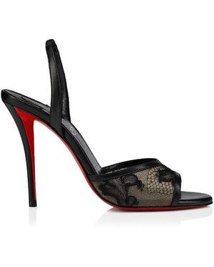 Christian Louboutin Miss Z Lace Sling Slingback Pumps - Black