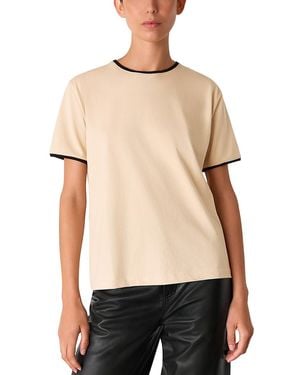 Whistles Tipped Tee - Natural