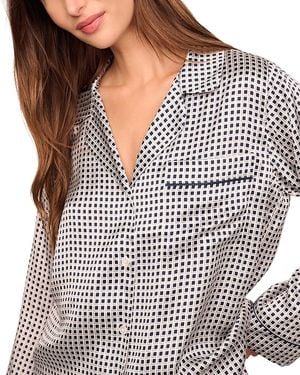 Eberjey Inez Printed Washable Silk Long Pajama Set - Multicolor