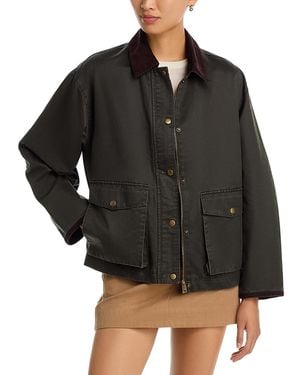 Aqua Cropped Barn Jacket - Black