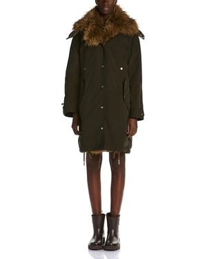 Moncler Halicte Long Down Parka - Green
