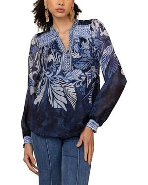 Hale Bob Delphine Chiffon Top - Blue