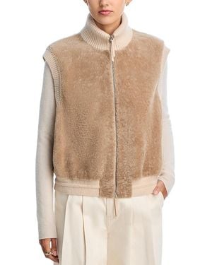 Lafayette 148 New York Shearling Vest - Natural