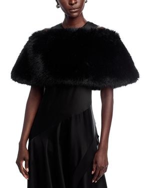 Adrienne Landau Luna Faux Fur Shawl - Black