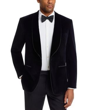 Canali Sienna Velvet Shawl Tuxedo Jacket - Blue