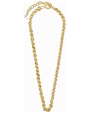 Saint Laurent Rope-Chain Necklace - Metallic