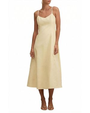 EVER NEW Tiffany Embroidery Sequin Midi Dress - Natural