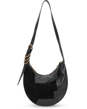 Rag & Bone Mercer Medium Patent Leather Hobo Bag - Black