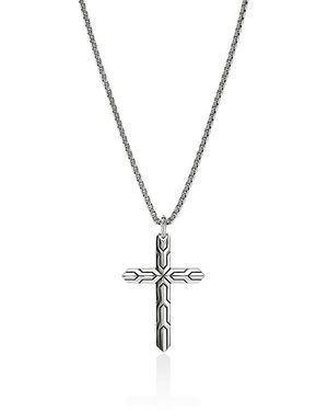 John Hardy Sterling Icon 50 Cross Pendant Necklace, 18 - Metallic