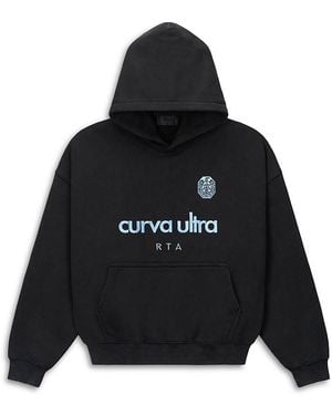 RTA Sairen Cropped Boxy Hoodie - Black