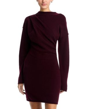 Helmut Lang Slouchy Sweater Dress - Purple