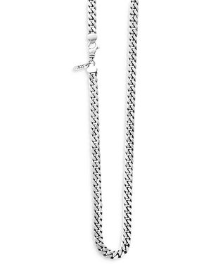 King Baby Studio Sterling Flat Curb Link Chain, 24 - White