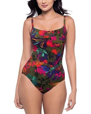 Miraclesuit Samba Selva Draped One Piece Swimsuit - Black