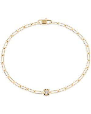 Dinh Van Diamond Cube Charm Chain Link Bracelet - Natural