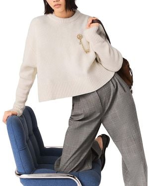 Maje Prince Of Wales Check Palazzo Pants - Blue