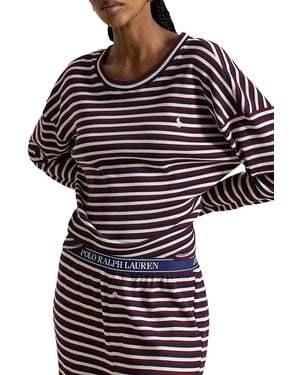 Polo Ralph Lauren Sleep Club Waffle Long Sleeve Pants Set - Black