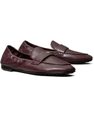 Tory Burch Ballet Leather Loafers - Brown