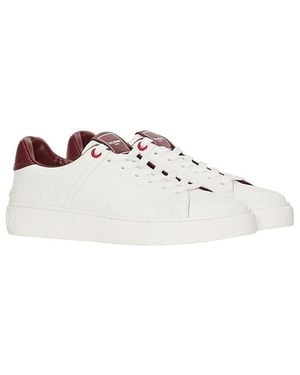 Balmain B-Court Smooth Leather Sneakers - White
