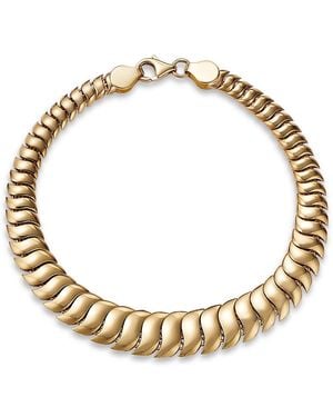 Alberto Amati 14K Graduated Wavy Link Bracelet - Metallic