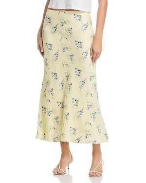 French Connection Harper Fleur Bias Midi Skirt - Yellow