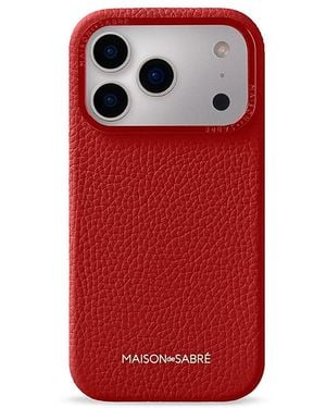 Maison De Sabre Leather Phone Case (Iphone 18 Pro) - Red