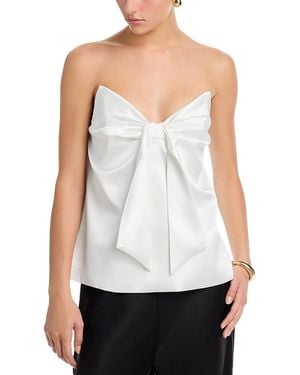 Lucy Paris Shai Strapless Bow Top - White