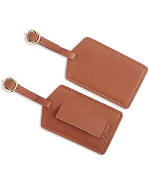 ROYCE New York Leather Luggage Tag - Brown