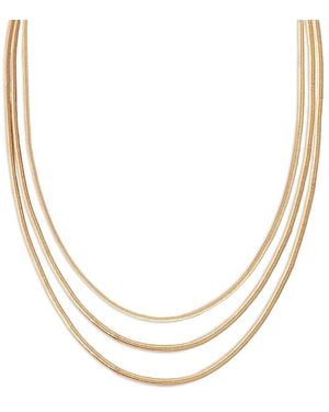 Ettika Snake Chain Layered Necklace, 18-23 - White